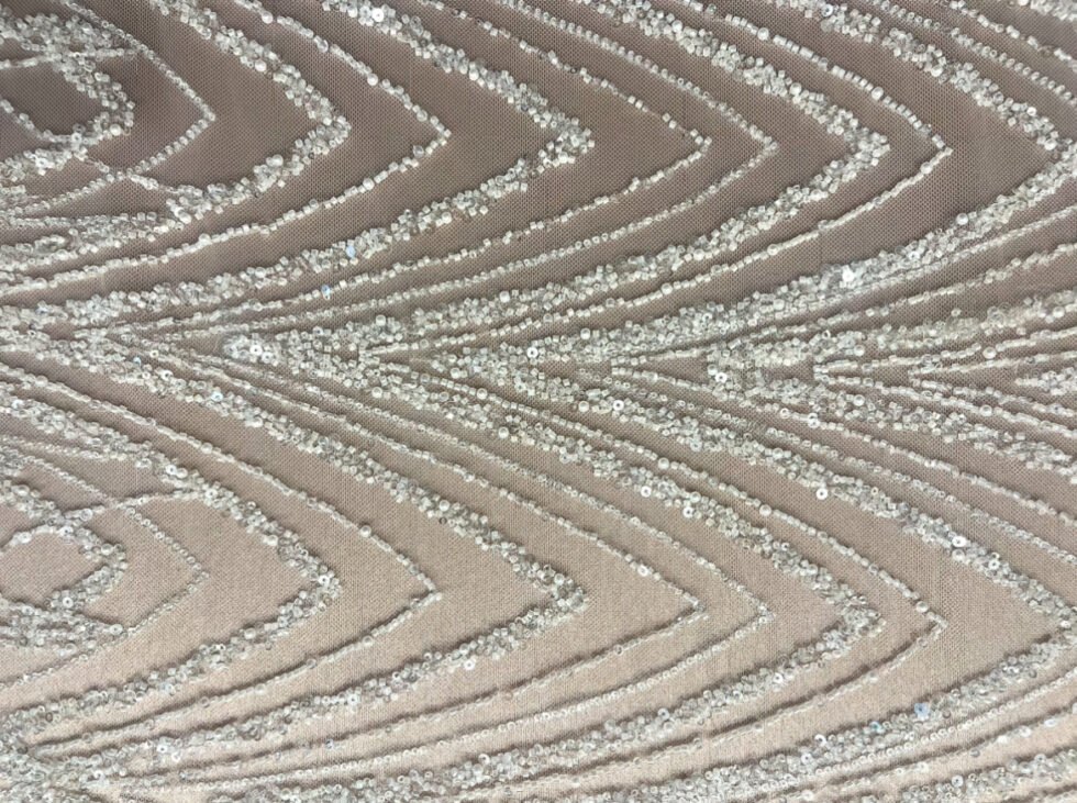 Tul Bordado Pedrería Ondas