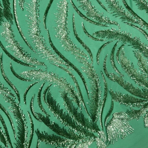 Tul con Lentejuelas Verde Jade