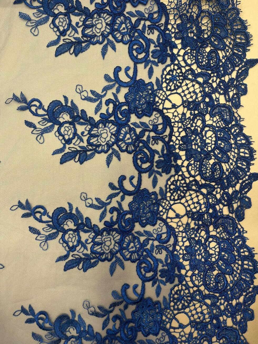 Encaje Guipur Azul Pavo - Imagen 2