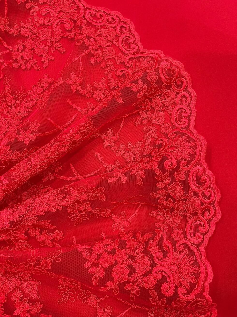 Encaje Rebrodé Rojo