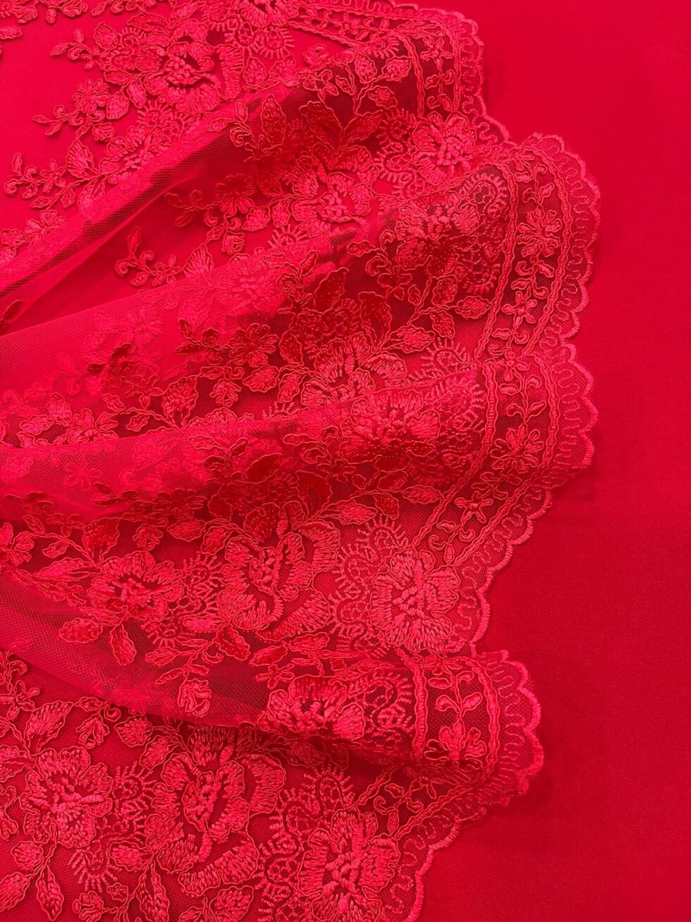 Encaje Rebrodé Rojo