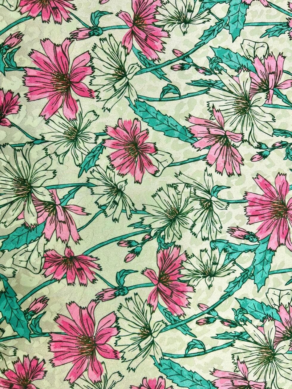 Jacquard Flor Rosa