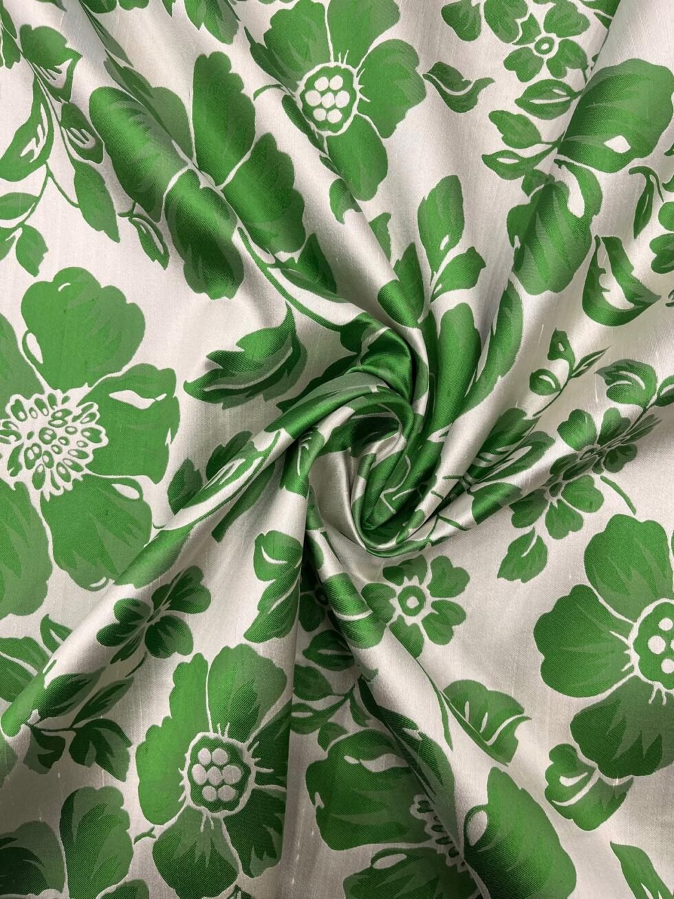 Dupión Seda Flor Verde - Imagen 3