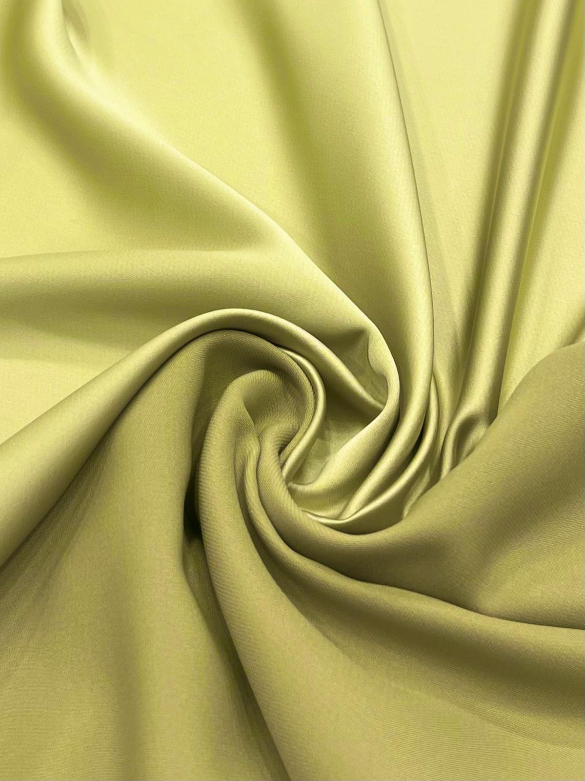 Crep Satén Verde Manzana - Imagen 2