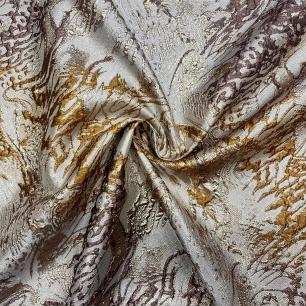 Brocado Lurex Ocre / Visón