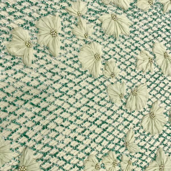 Malla Bordada Verde Agua