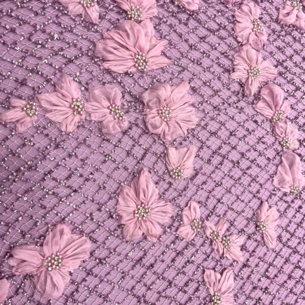 Malla Bordada Malva