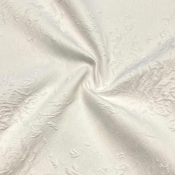 Brocado Cloquet Blanco Natural